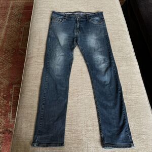 Dolce & Gabbana Men's Straight Jeans - Blue with Washed Fading